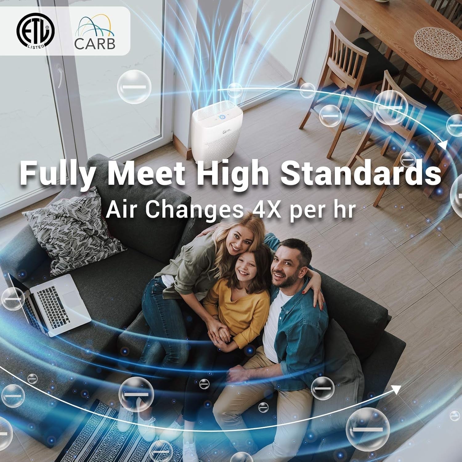 Large Room Smart Air Purifier HEPA WiFi Voice Control Dust Smoke 1580ft²