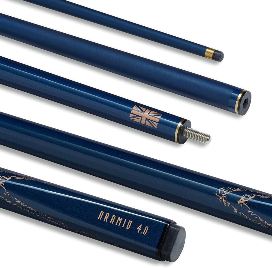 57" Carbon Fibre Pool Snooker Cue 10mm Tip 2pc Radial Joint 18oz