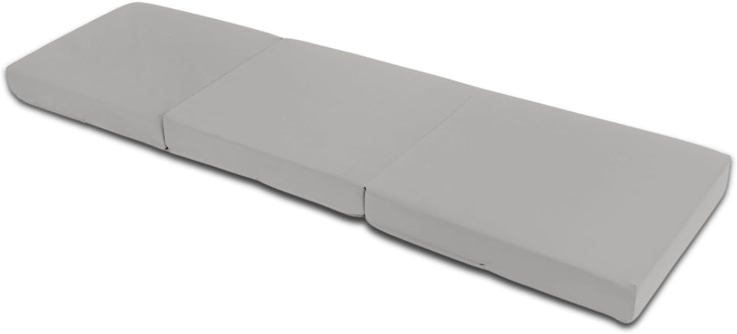 Folding Floor Mattress Futon Chair Bed Guest Sofa Foam Compact Silver