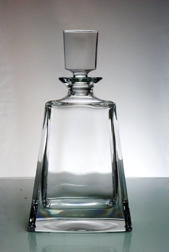Crystal Spirit Decanter 500ml Rectangular Handmade Glass Modern Bar Bottle