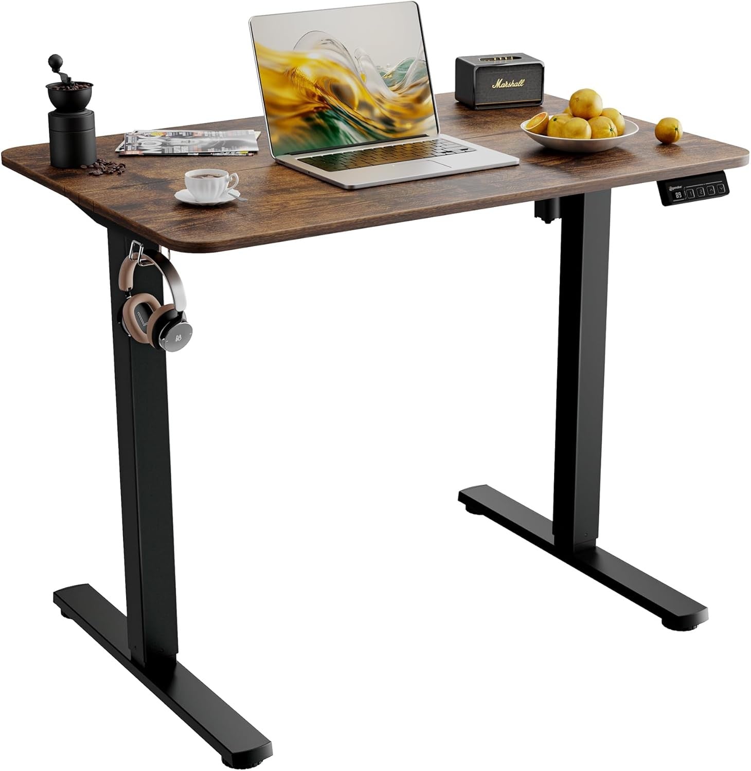 Electric Standing Desk Height Adjustable Sit Stand Home Office 90x60cm