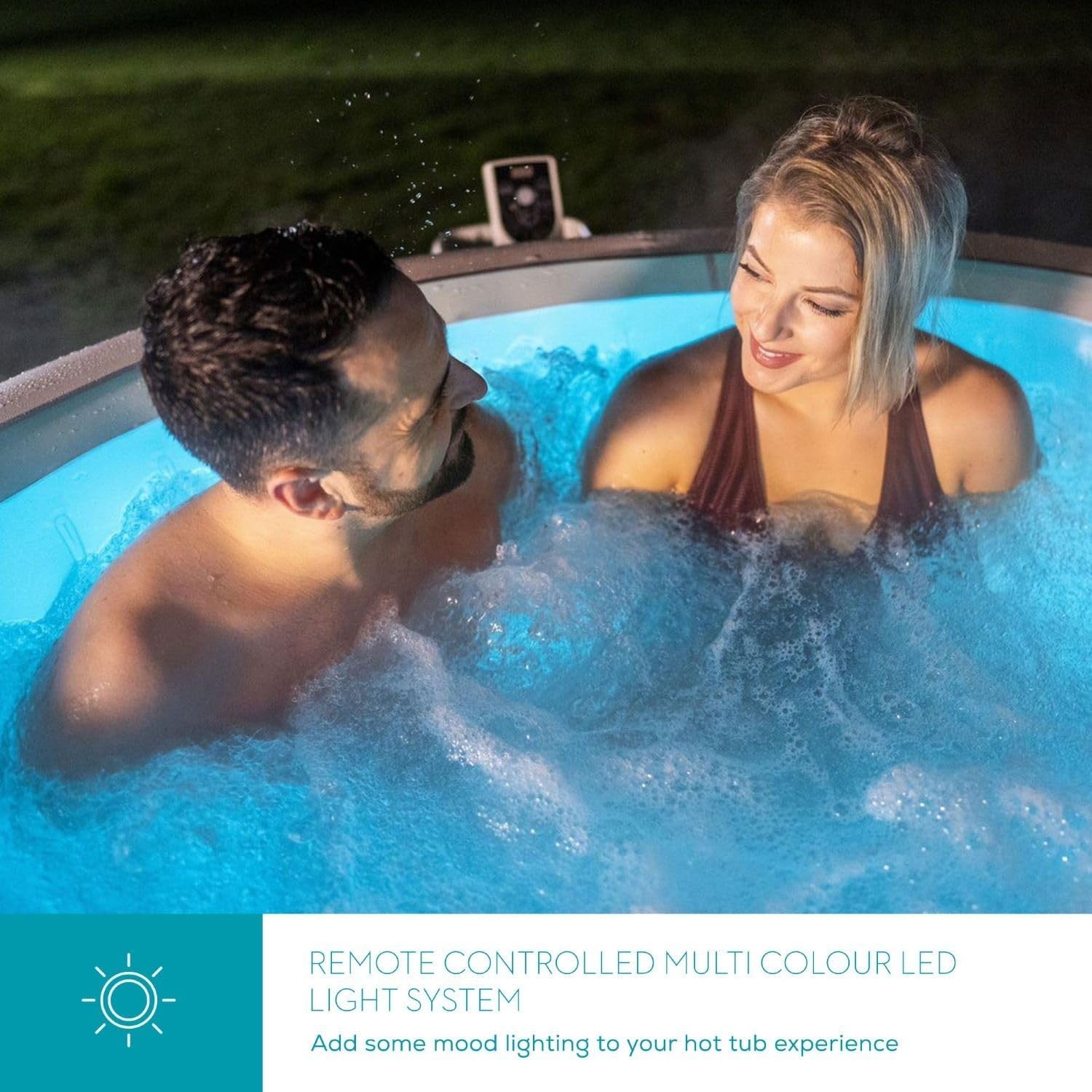 Inflatable Hot Tub Spa 140 Air Jet Massage 4–6 Person Large Garden