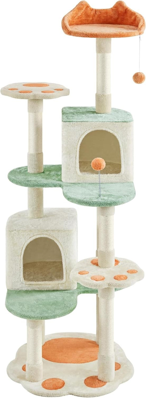 Cat Tree 165cm Tall Tower With Condo Scratching Posts Perches & Hanging Toys