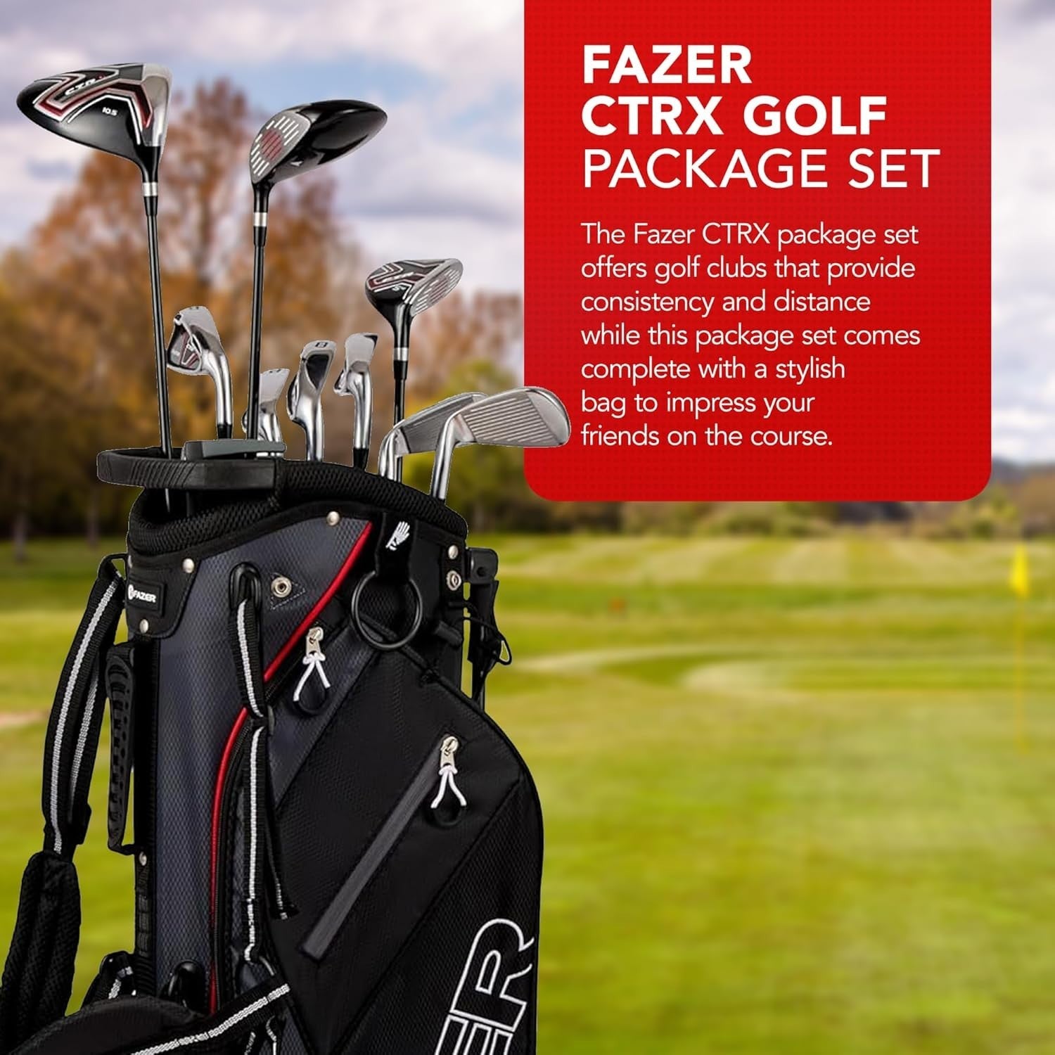 Mens Right Hand Golf Club Set Driver Irons Putter Stand Bag