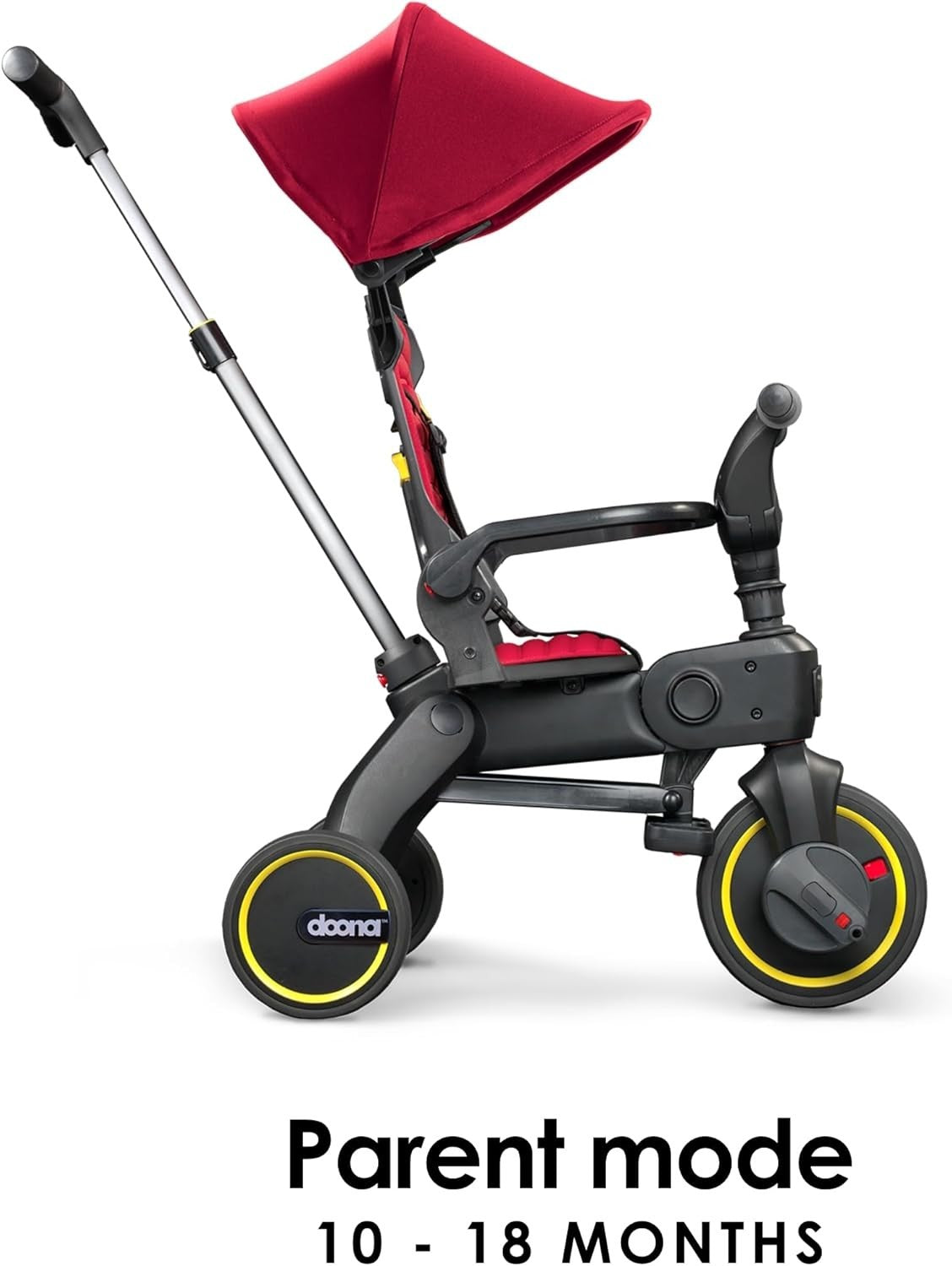 Premium Foldable Toddler Trike 4 in 1 Parent Handle Bike Red 10M-3Y