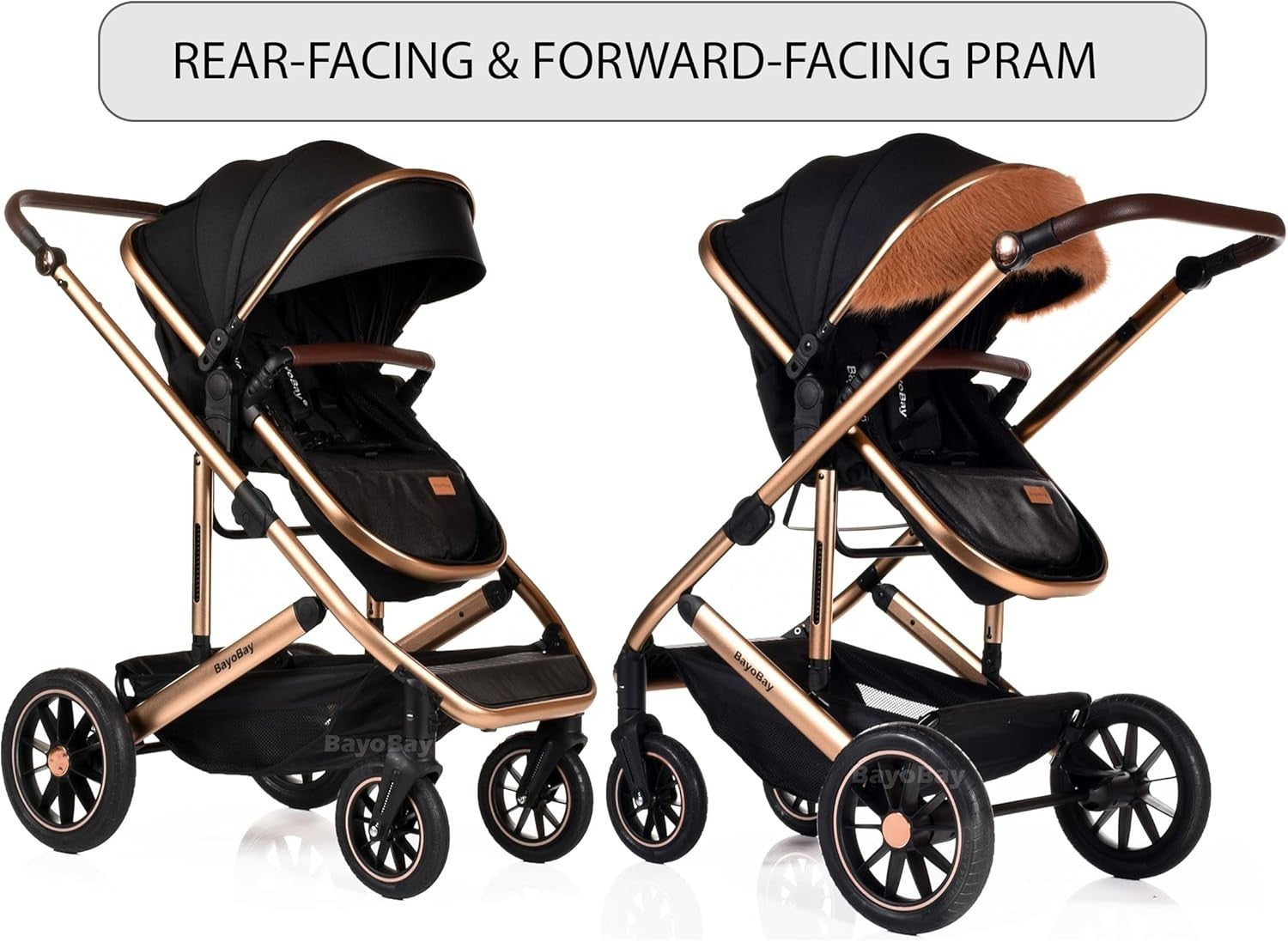 3 in 1 Baby Travel System Pram Pushchair Car Seat From Birth to 22kg