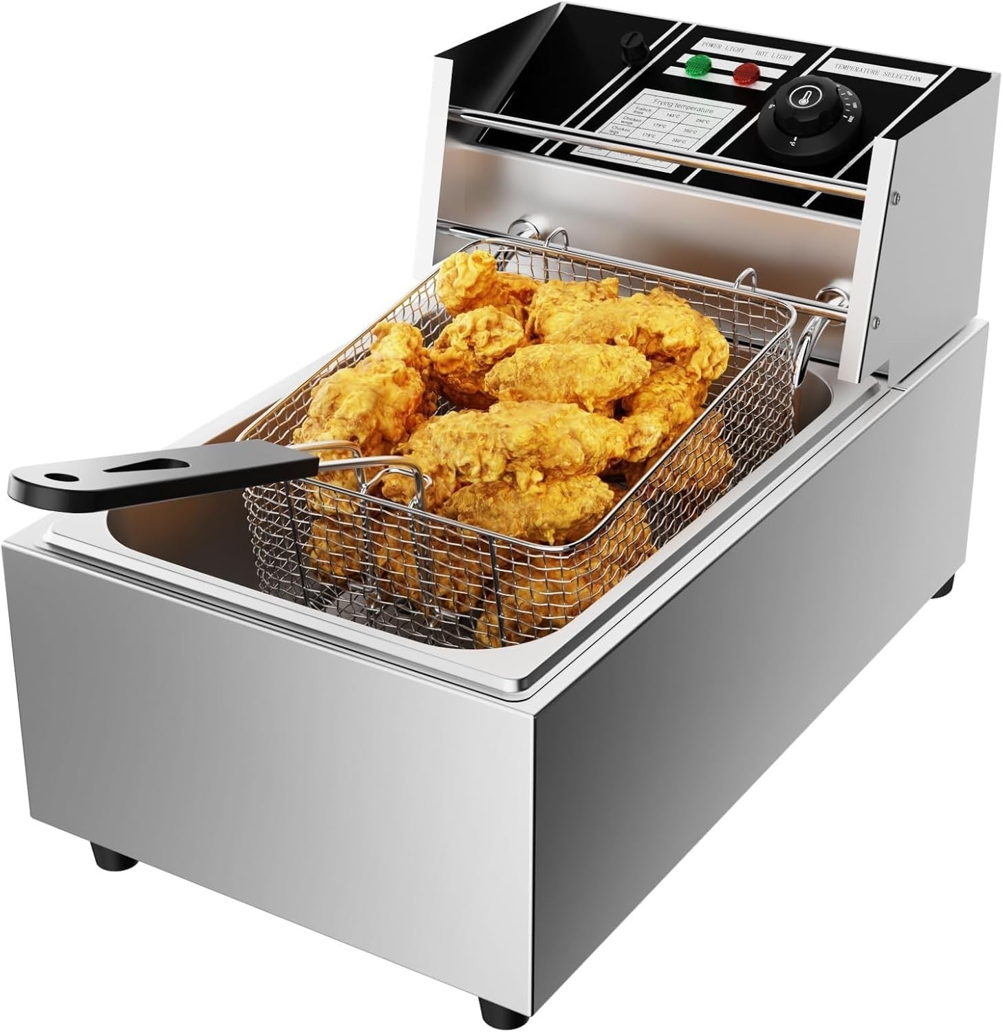 10L Deep Fat Fryer 2500W Electric Stainless Steel Commercial Fryer