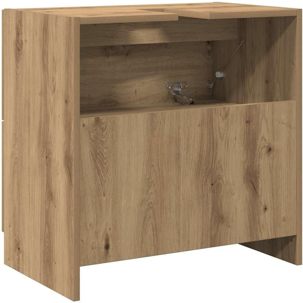 Artisan Oak Under Sink Bathroom Cabinet 59x37x59cm Rustic Vanity Storage Unit
