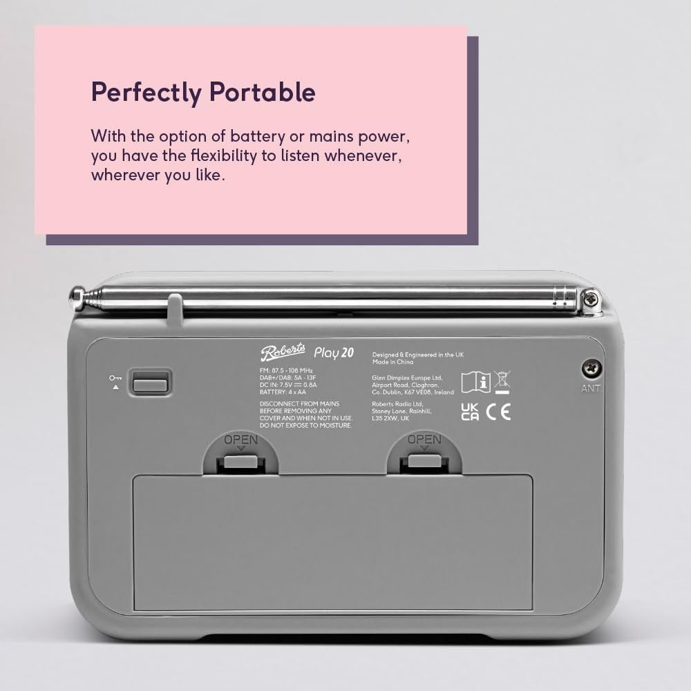 Portable DAB/FM Digital Radio with Colour Screen & Headphone Socket
