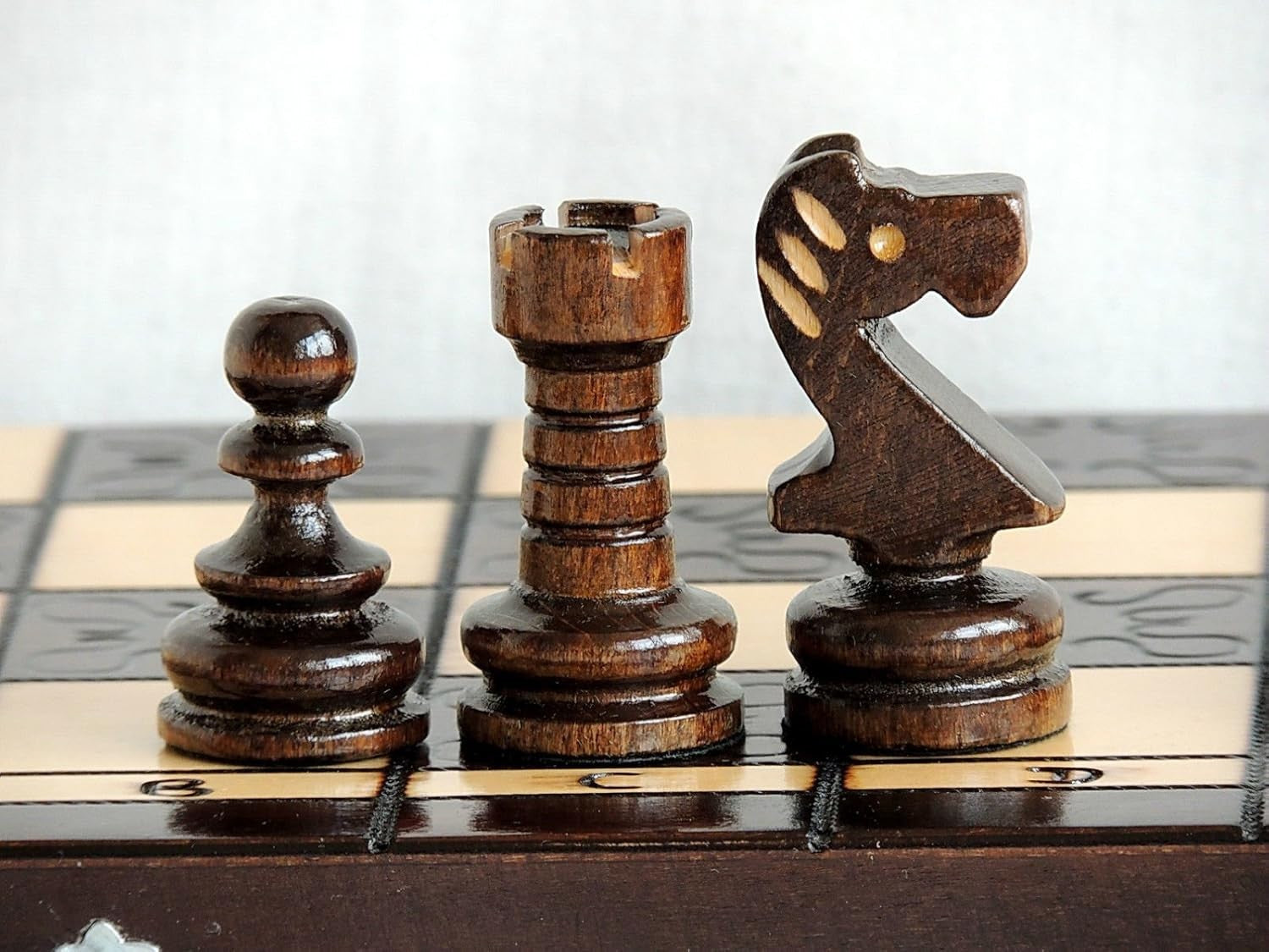 Luxury 42cm Wooden Chess Set XL | Handmade Board & Carved Pieces | Premium Gift