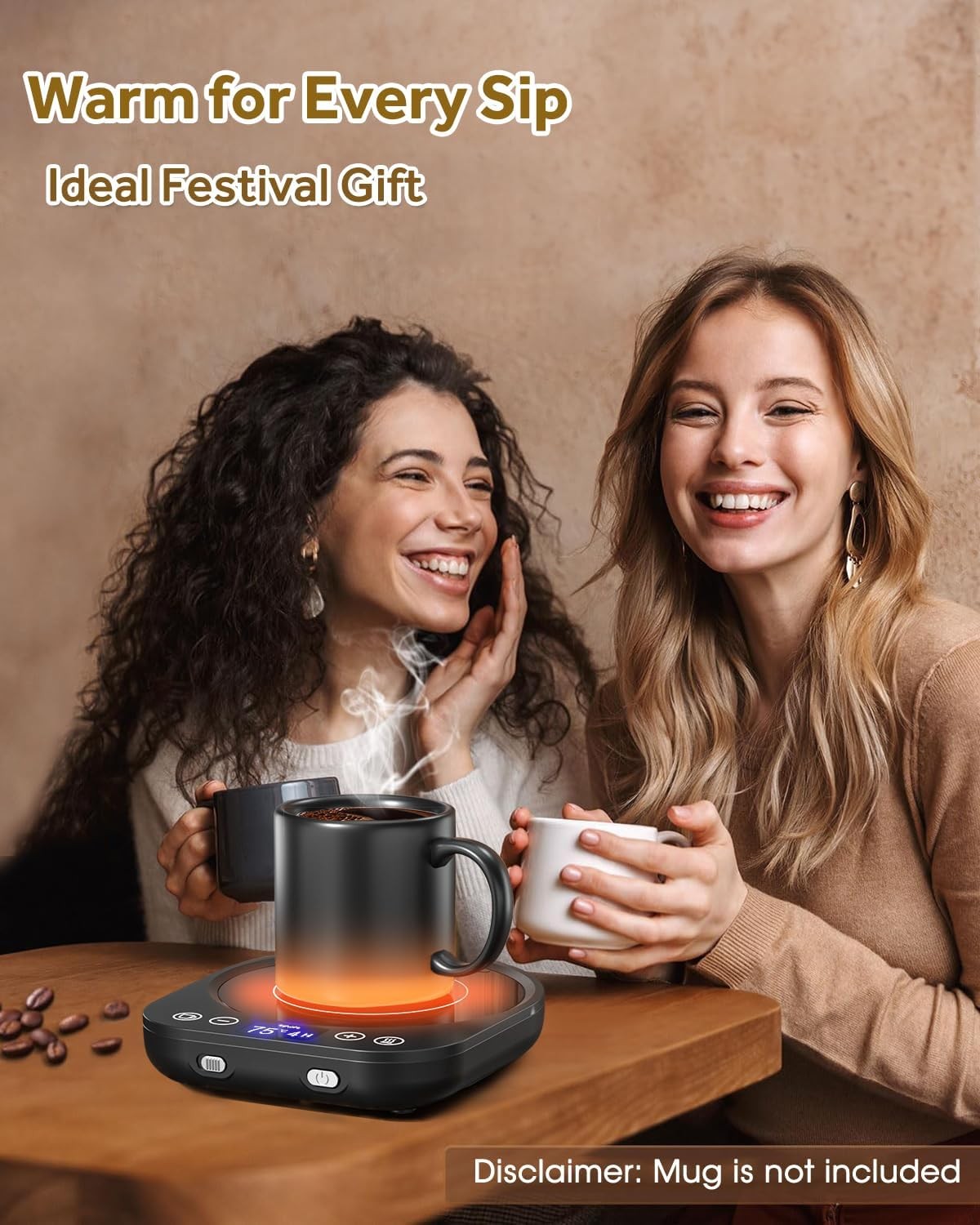 Smart Coffee Mug Warmer 9 Temp Settings Gravity Sensor Timer