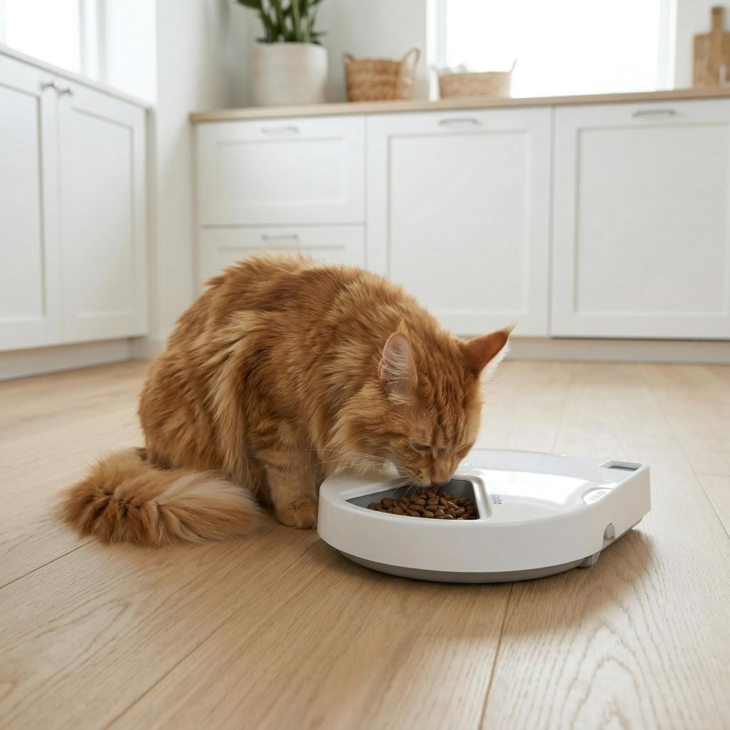 5 Meal Automatic Pet Feeder Digital Timer Stainless Steel Bowls