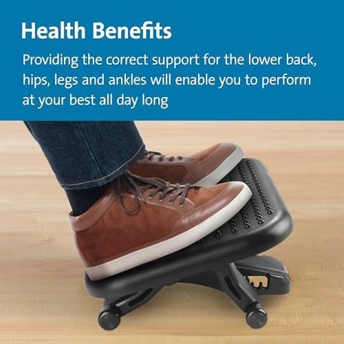 Under Desk Foot Rest Massage Ergonomic Tilt Adjustable Office Stool