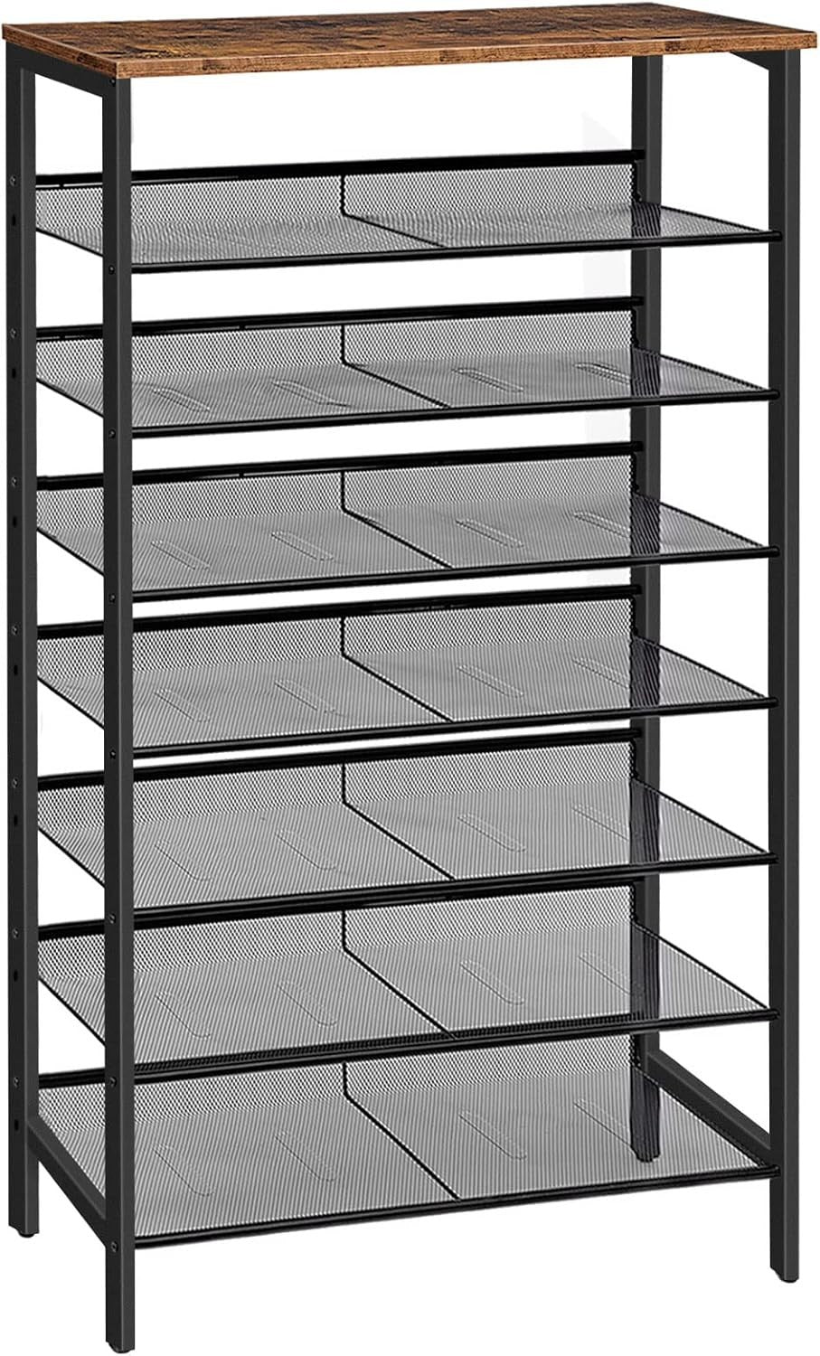 Tall 8-Tier Shoe Rack Organizer, Metal Shelves, Stores 28 Pairs, 137cm High