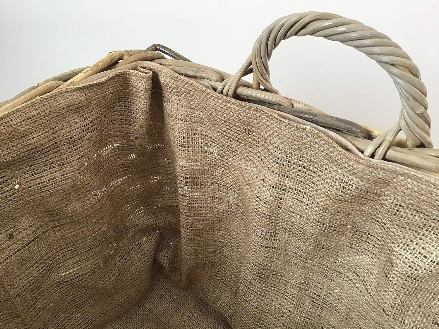 Large Rattan Storage Basket with Liner | Strong & Stylish | 54x42x42cm