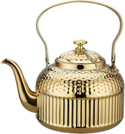 Gold Stainless Steel Teapot 1.5L Infuser Loose Leaf Tea Pot 8 Cups