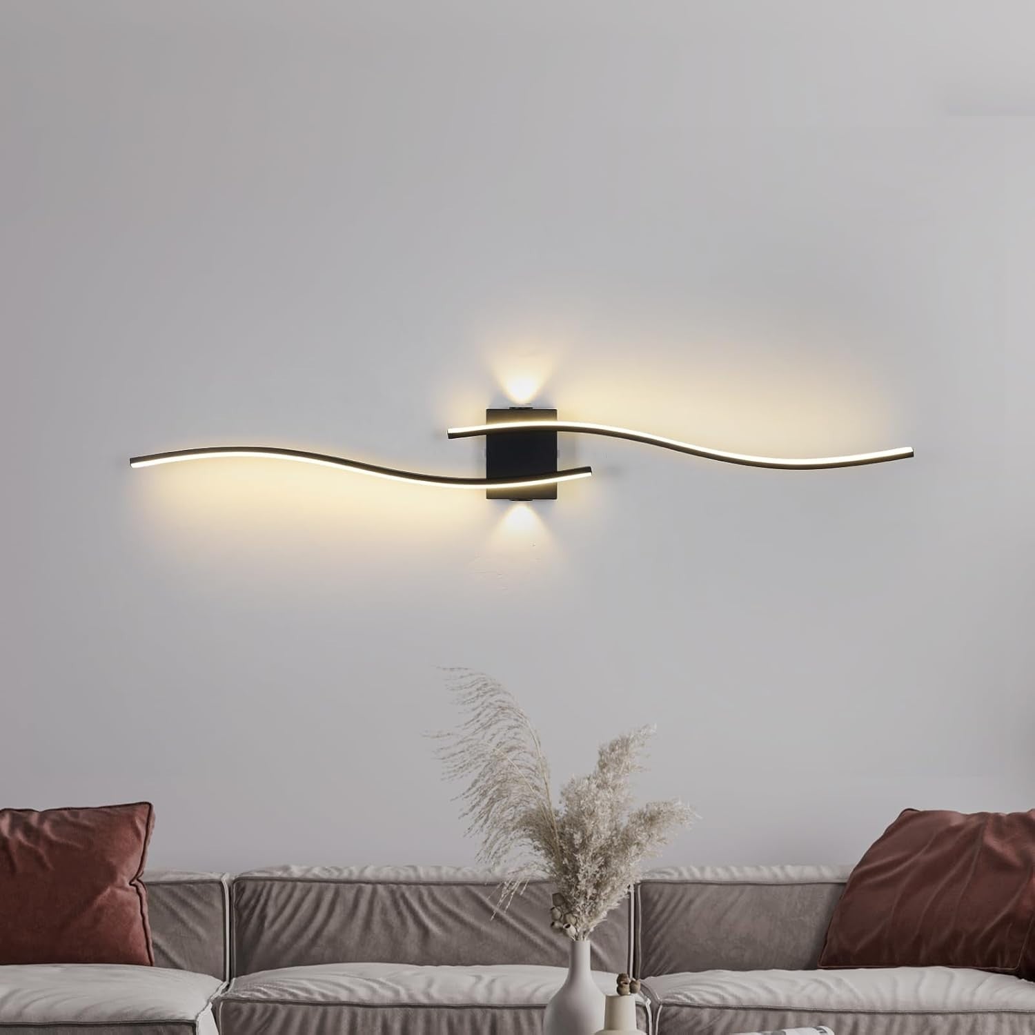Modern LED Wall Light Acrylic Bar Sconce | Warm White 120CM | Bedroom & Hallway