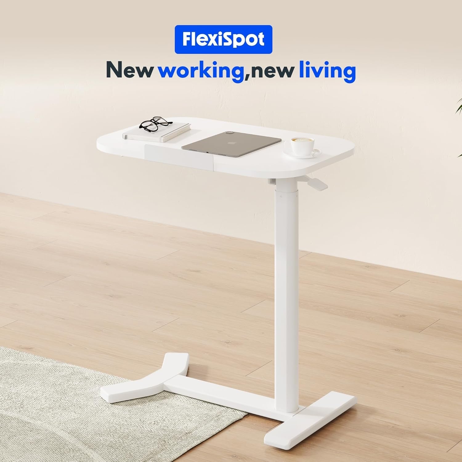 Standing Desk Adjustable Overbed Table Sit Stand Laptop Desk 60x40cm