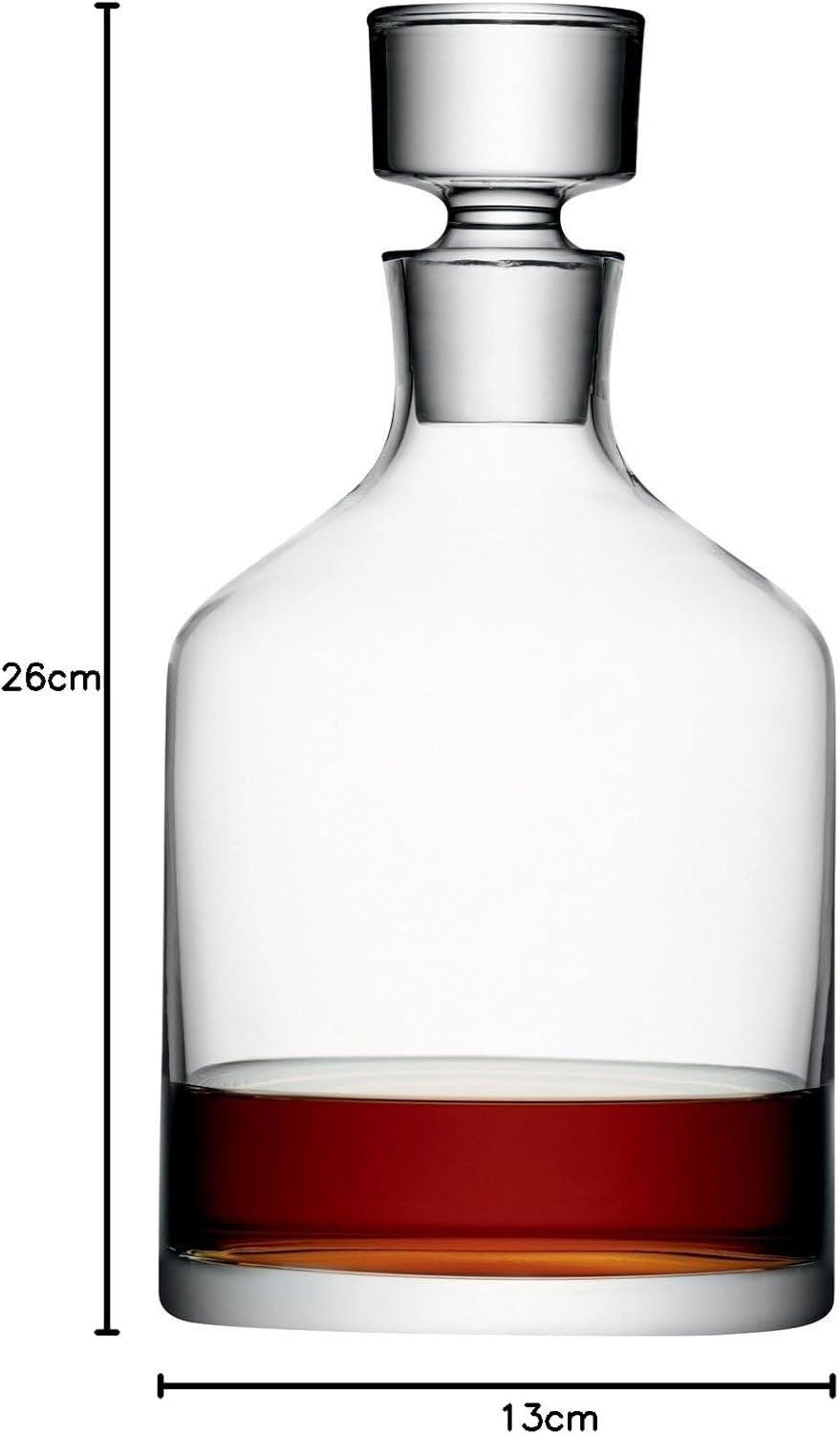 1.8L Mouthblown Spirits Decanter Luxury Handmade Glass Carafe Bar Gift Home