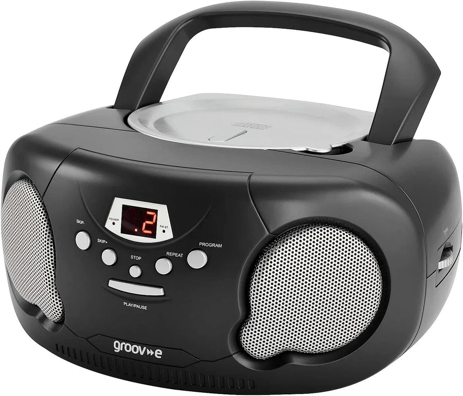 Portable Boombox with CD Player, Bluetooth, Radio & Aux Playback