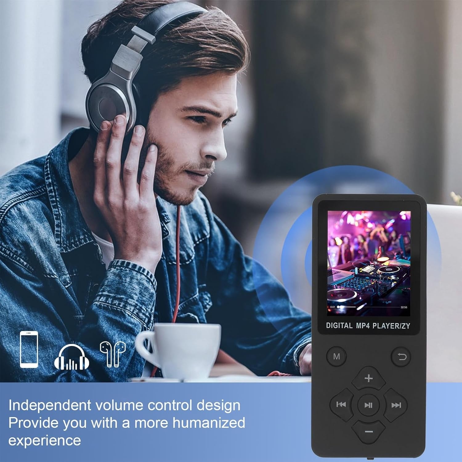 Bluetooth 5.0 MP3 MP4 Player 1.8" HiFi 128GB Sport