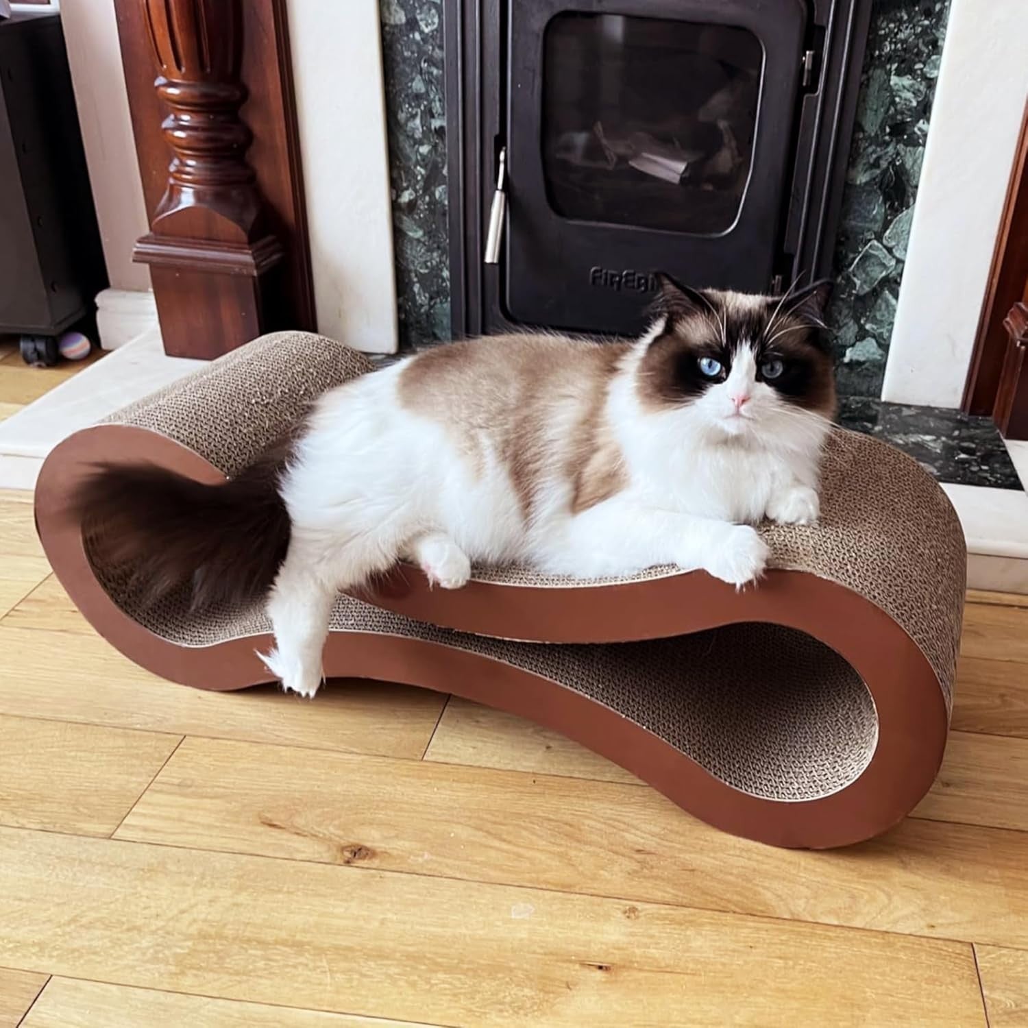 Large Cat Scratcher Lounge Bed Cardboard Sofa Pad Reversible 82cm