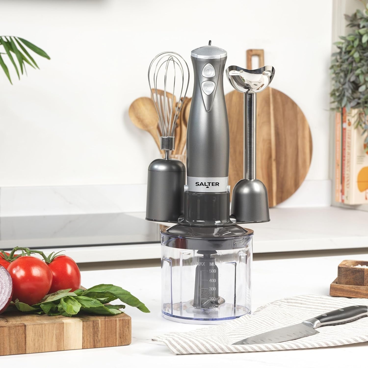 3-in-1 Hand Blender Set | Whisk, Food Processor & Chopper, 500ml Bowl