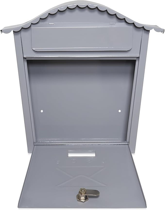 Lockable Cast Iron Wall Mounted Mailbox – Weatherproof, Stylish, Secure Post Box