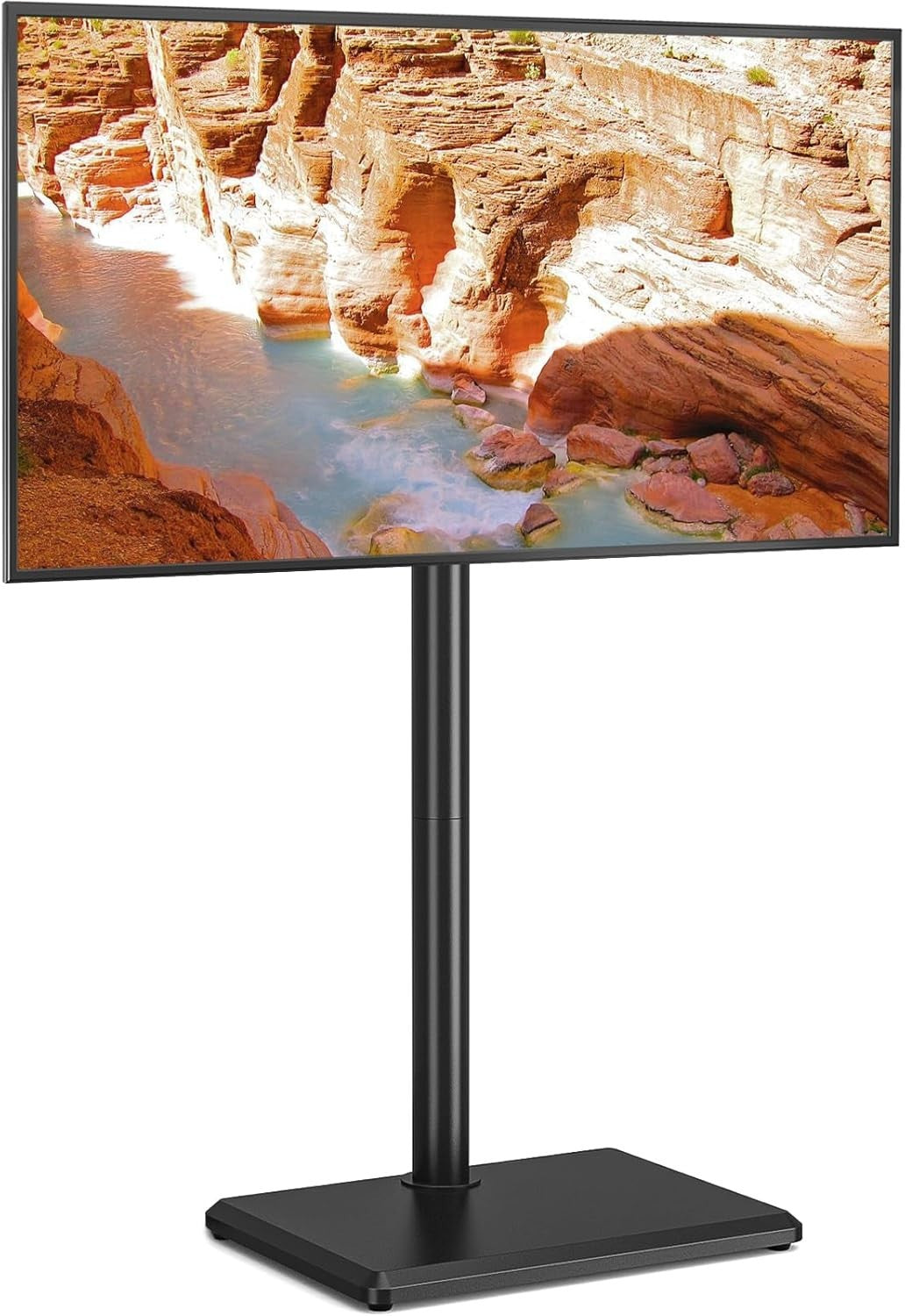 Slim Swivel TV Floor Stand for 32–55” Adjustable Corner Mount VESA 40kg - Black