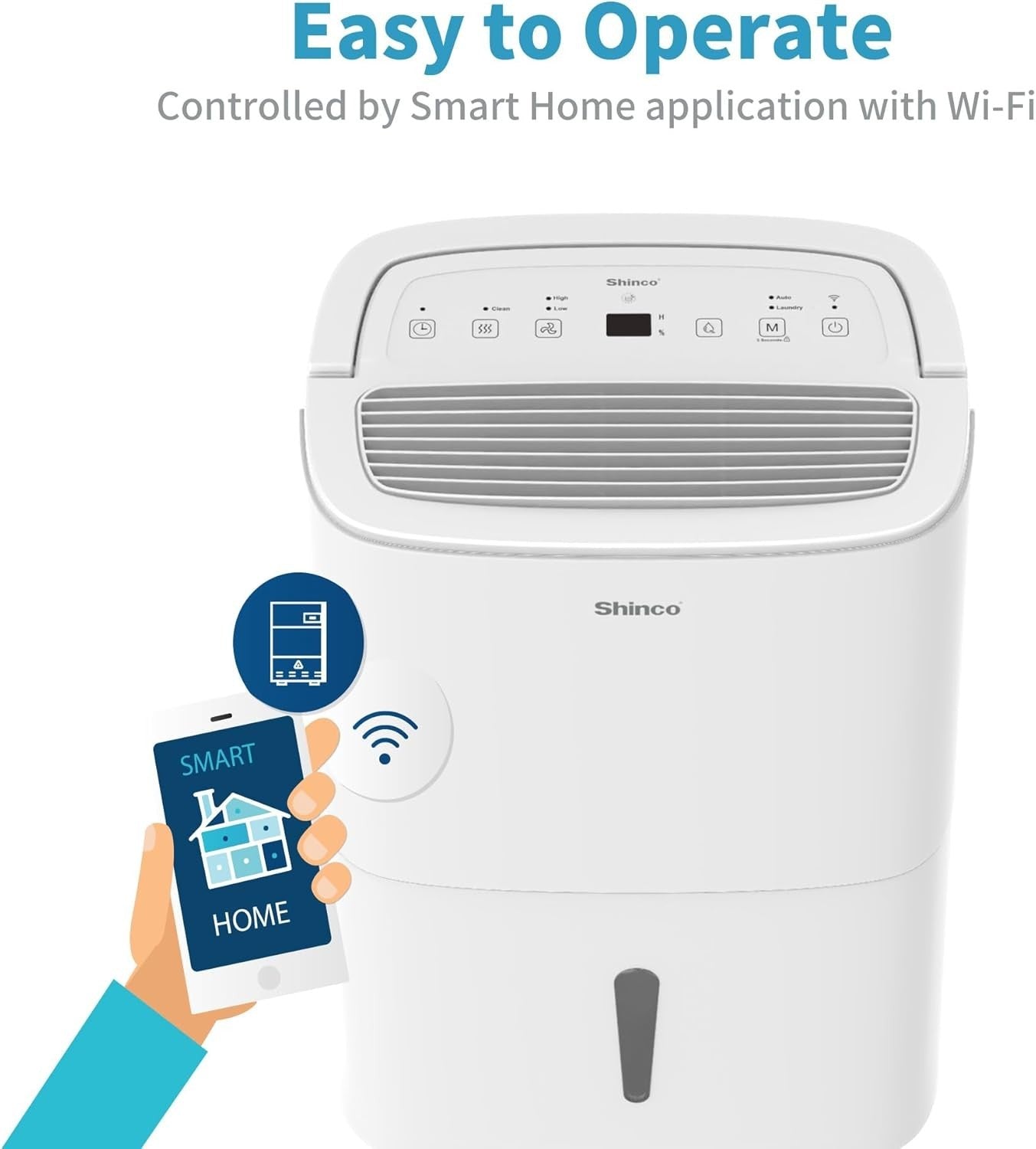 30L Smart Dehumidifier Air Purifier Large Room Continuous Drain Timer