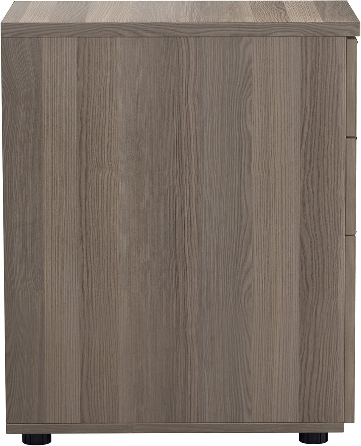 Grey Oak 3 Drawer Lockable Filing Cabinet 40.4x60x73cm