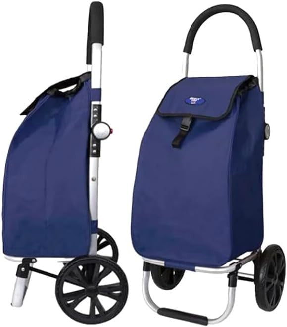 Folding Shopping Trolley Cart with Wheels Large Capacity Lightweight Foldable