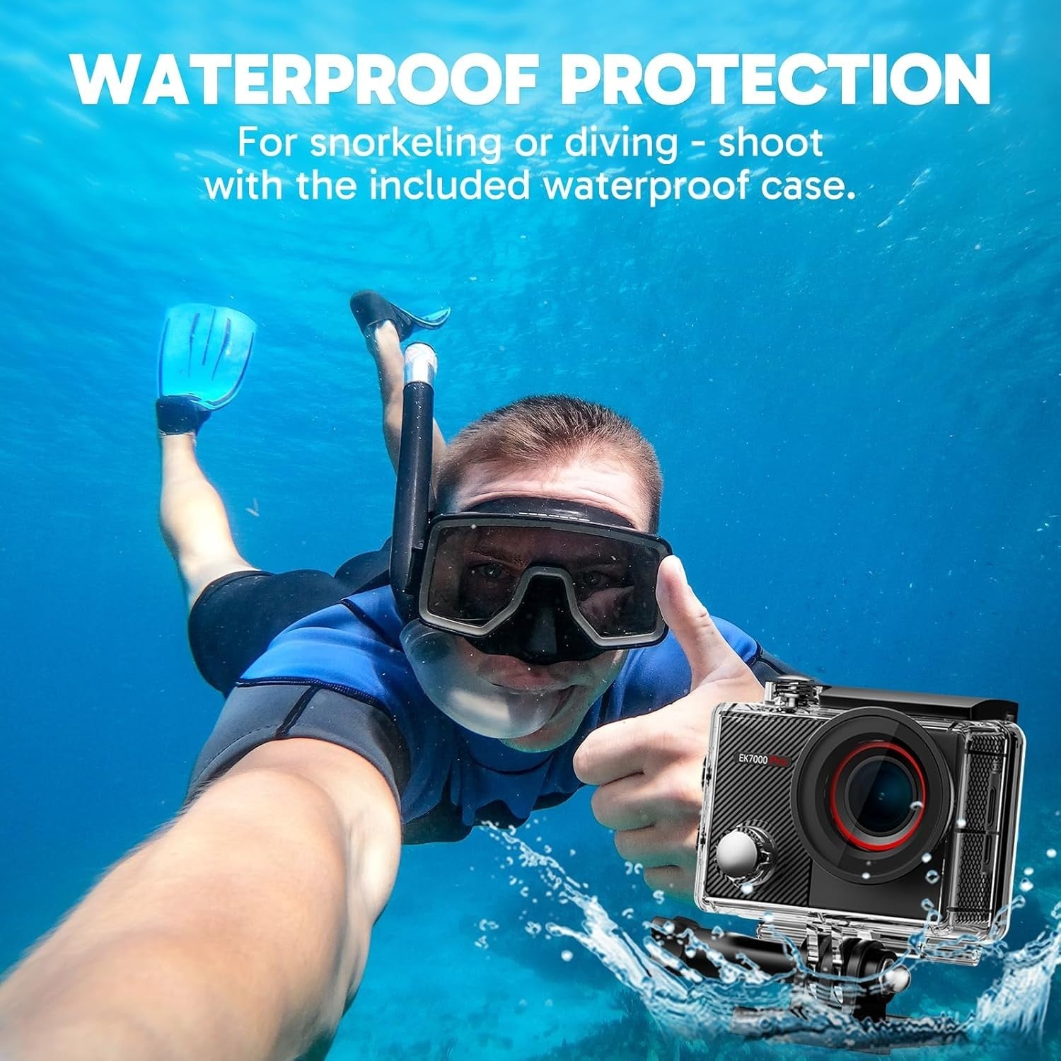 4K Action Camera Waterproof 40M Touch Screen EIS Remote Cam Kit