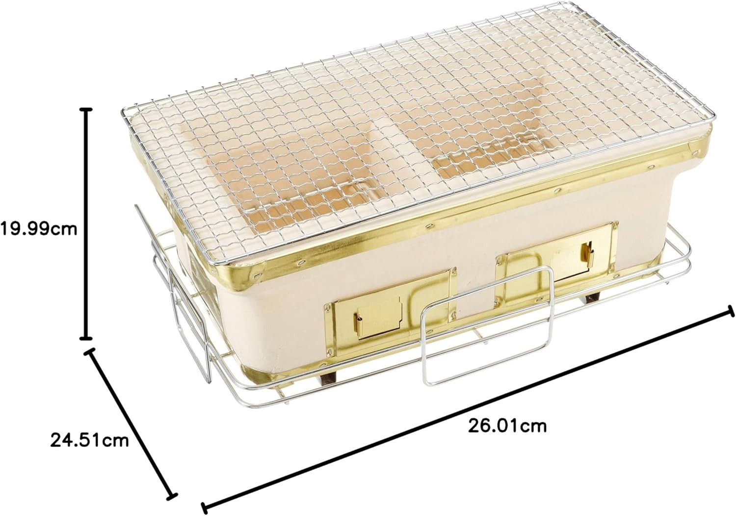 Hibachi Yakitori Charcoal Grill Small Portable Japanese BBQ with Air Vent