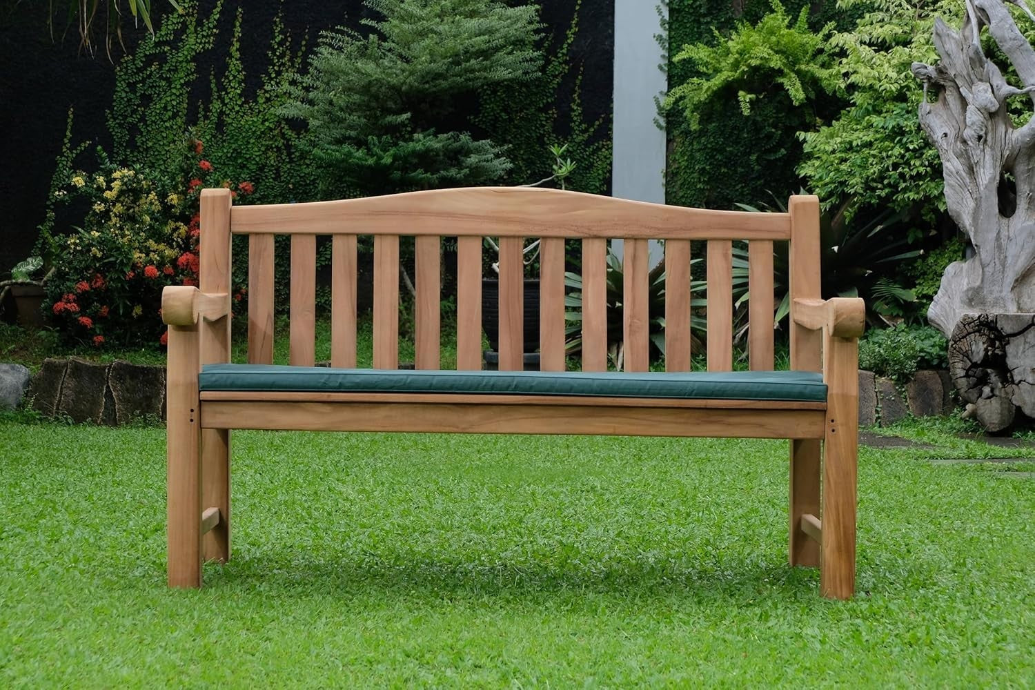 Solid Teak Wood Garden Bench Outdoor Patio Balcony 3 Seater Oxford