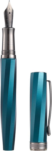 Fountain Pen Fine Titanium Nib Peacock Blue Executive Gift
