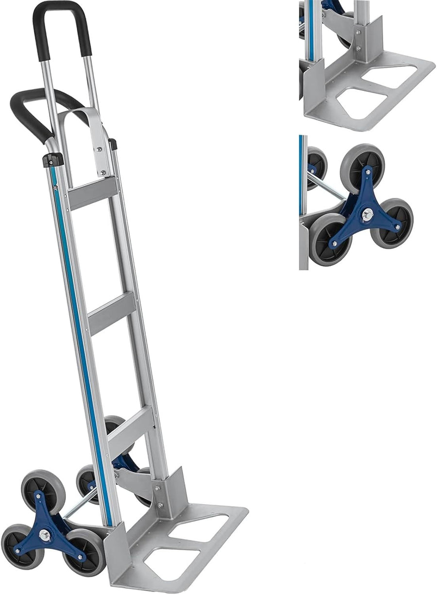 550lb Stair Climbing Hand Truck Aluminum 6 Wheel Heavy Duty Dolly Cart