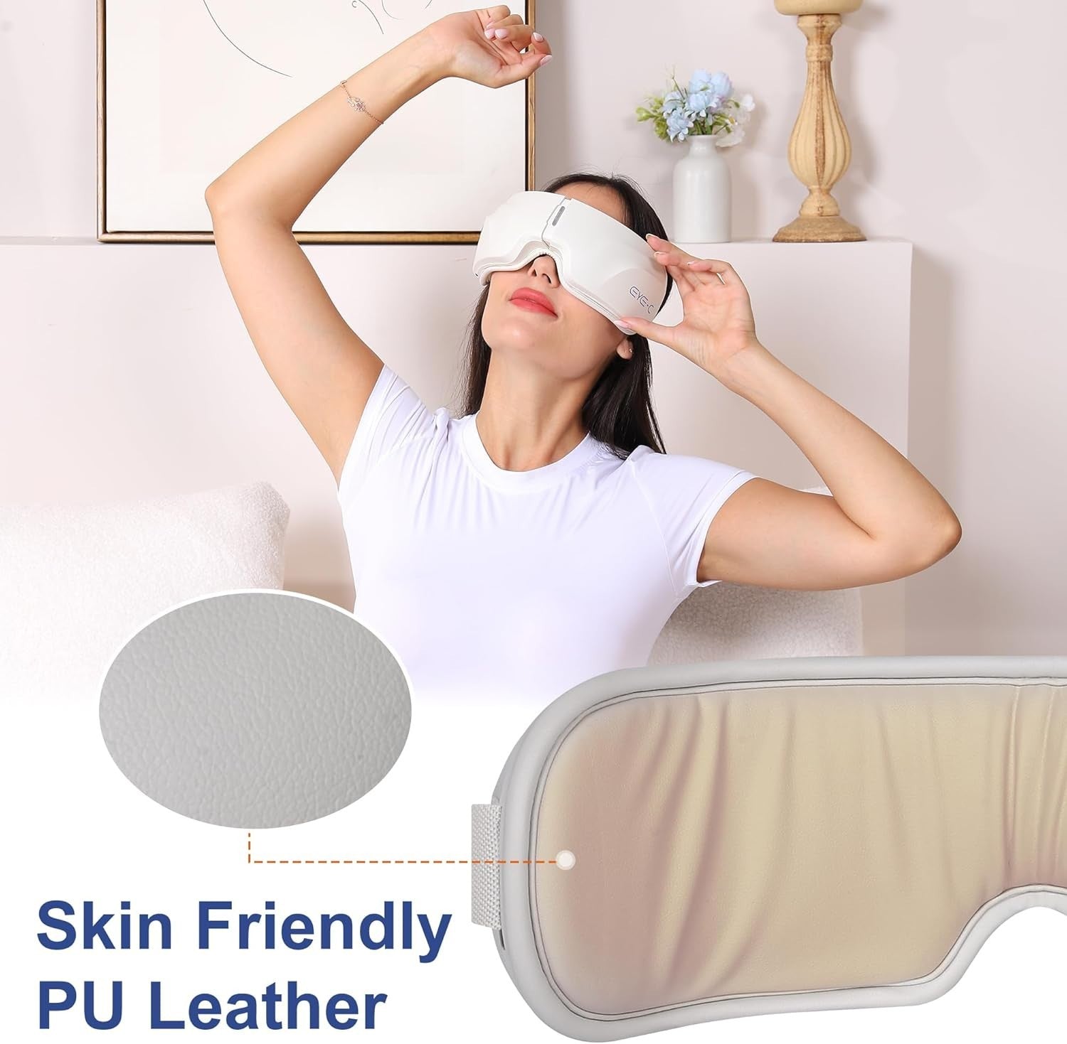 Rechargeable Heated Eye Massager Foldable Vibration