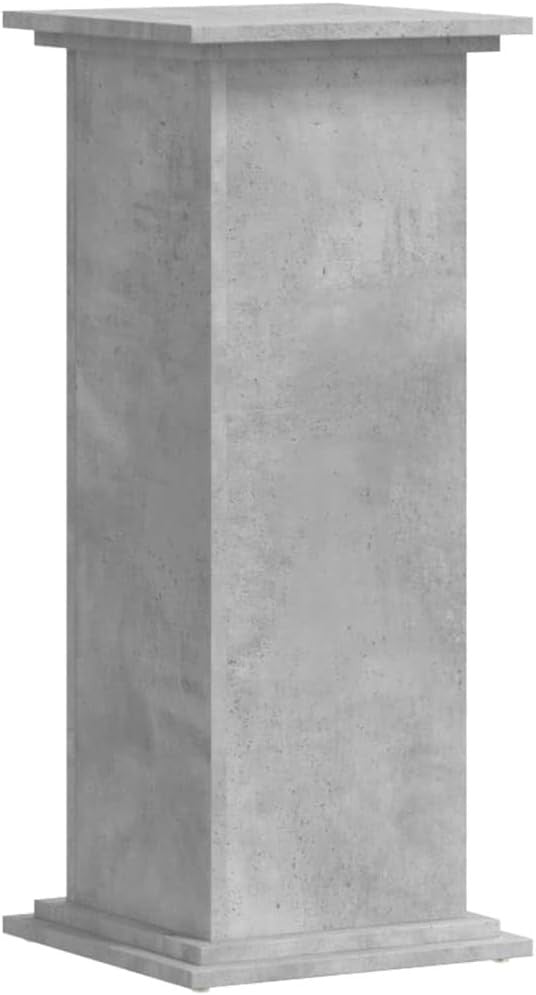 Tall Concrete Grey Wood Plant Stand 80cm Indoor Display Pedestal Table Modern De
