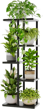 Bamworld 5 Tier Plant Stands Indoor, Corner Shelf Tall Plant Stand for Multiple