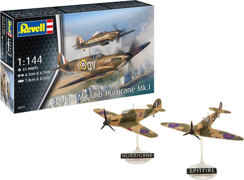 1:144 Spitfire & Hurricane WW2 Model Kit – Dual Aircraft Display Set Gift