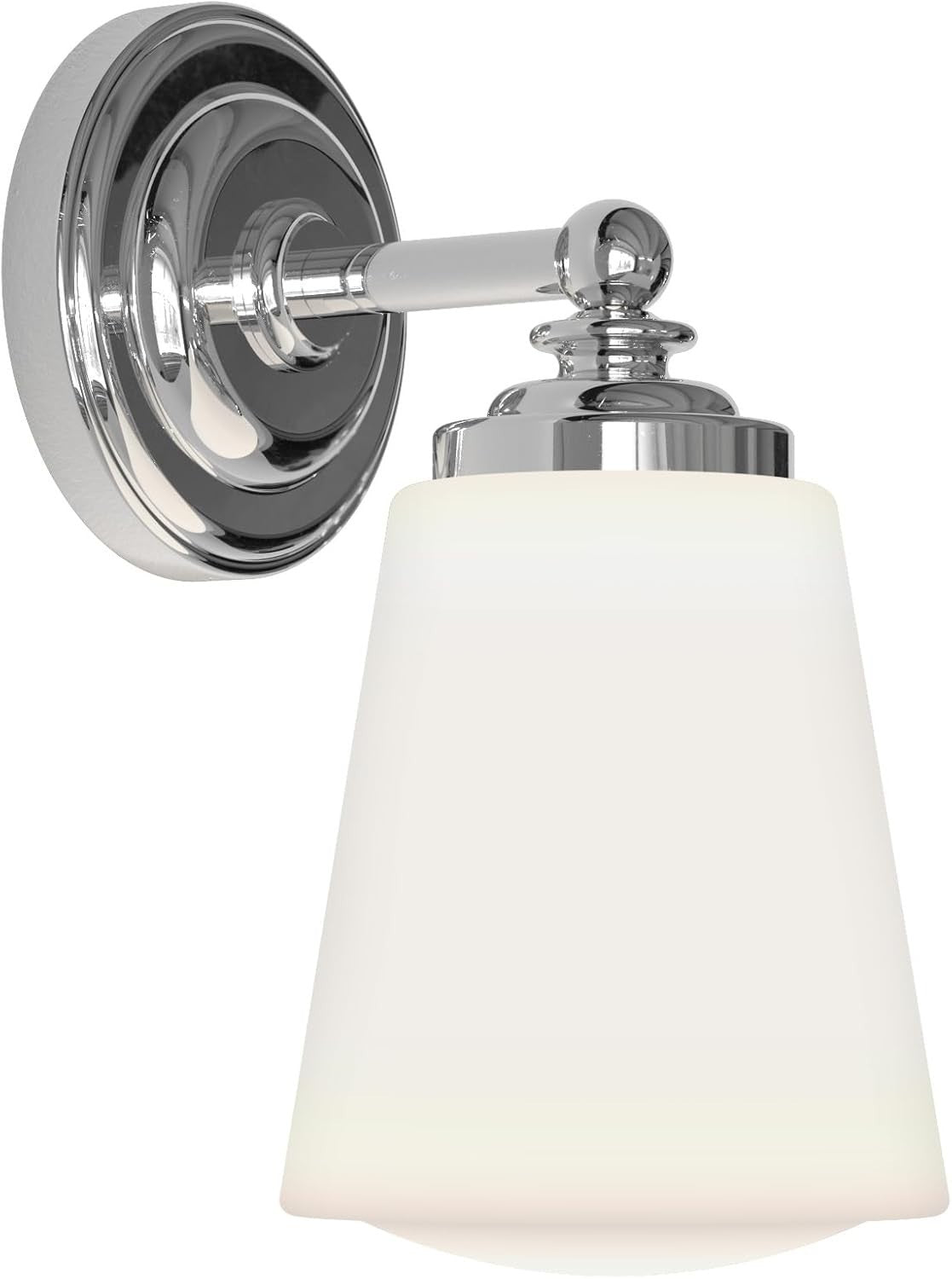 Polished Chrome Bathroom Wall Light Sconce | Dimmable E14 LED Fixture