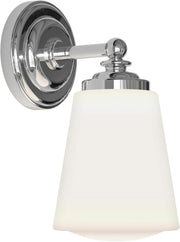 Polished Chrome Bathroom Wall Light Sconce | Dimmable E14 LED Fixture