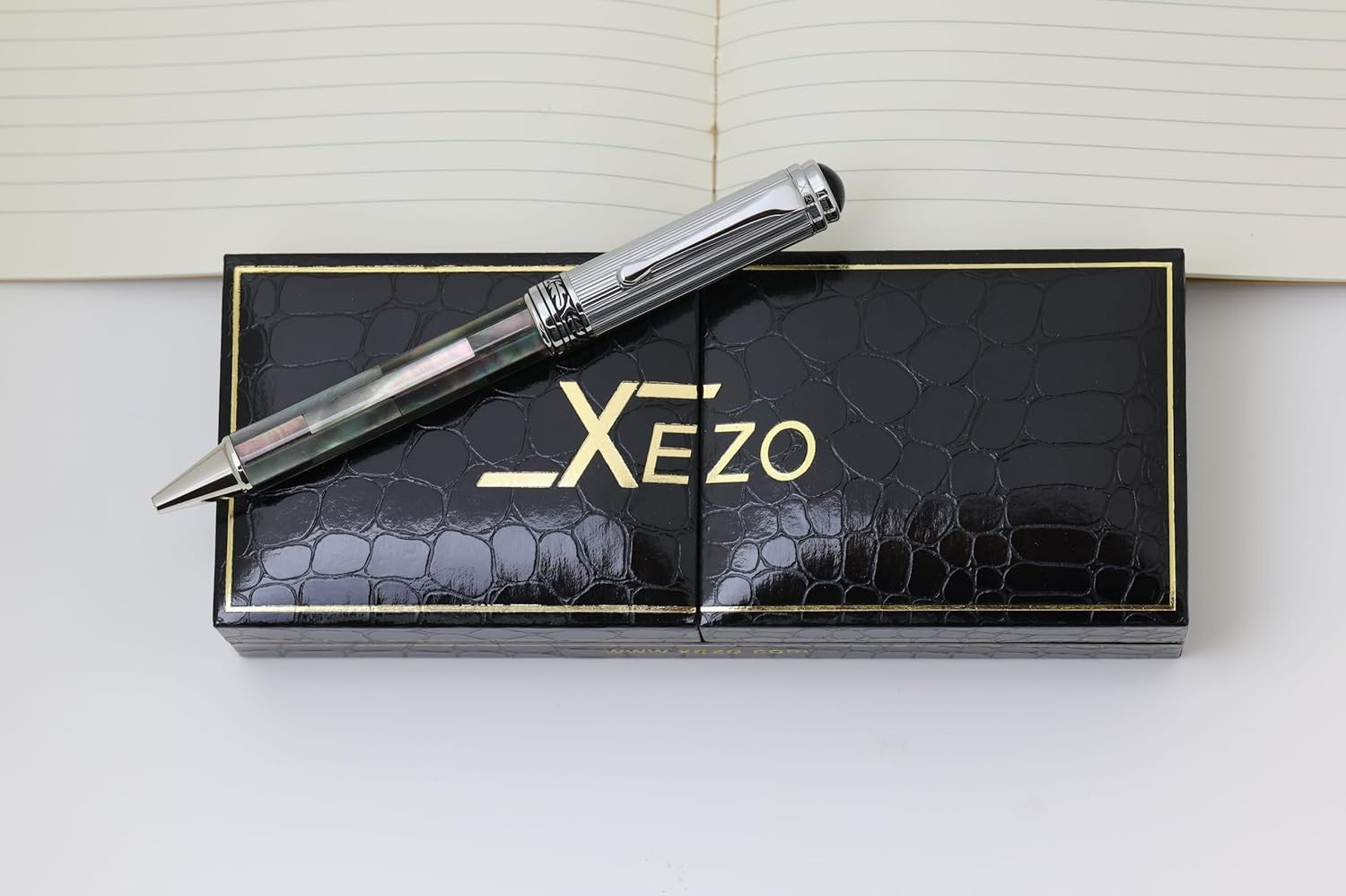 Limited Edition Ballpoint Pen Black Mother of Pearl Chrome