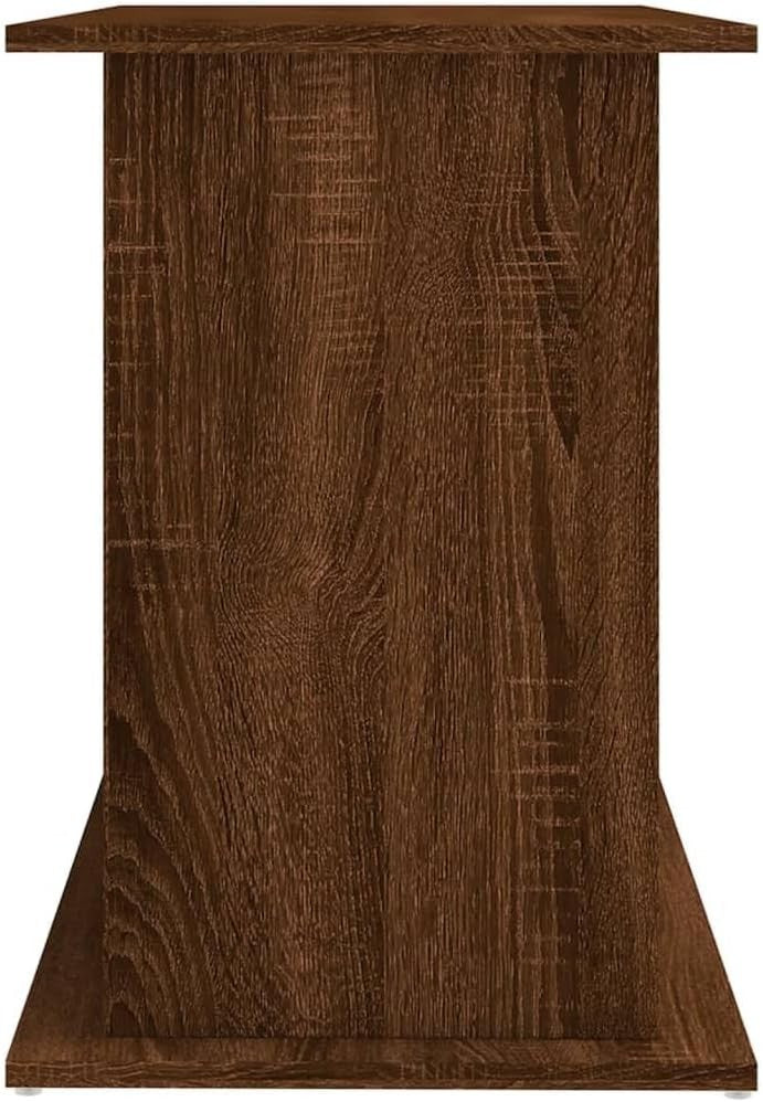 Fish Tank Cabinet Stand Brown Oak Storage Shelf Modern 121x41x58cm