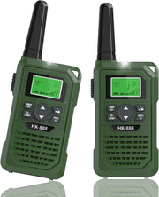 Kids Walkie Talkies 2 Pack Rechargeable 3KM Long Range 8 Channel Green