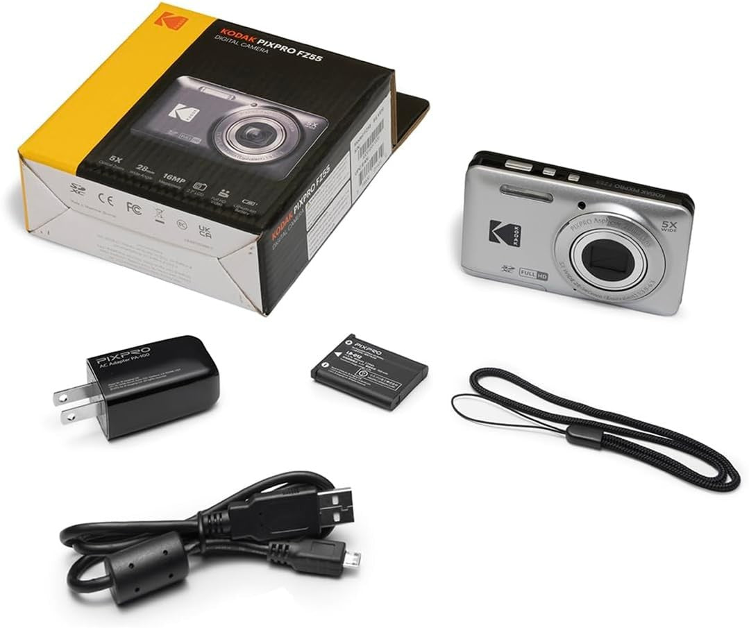 16MP Digital Camera 5X Zoom 1080P Vlogging Camera Wide Angle