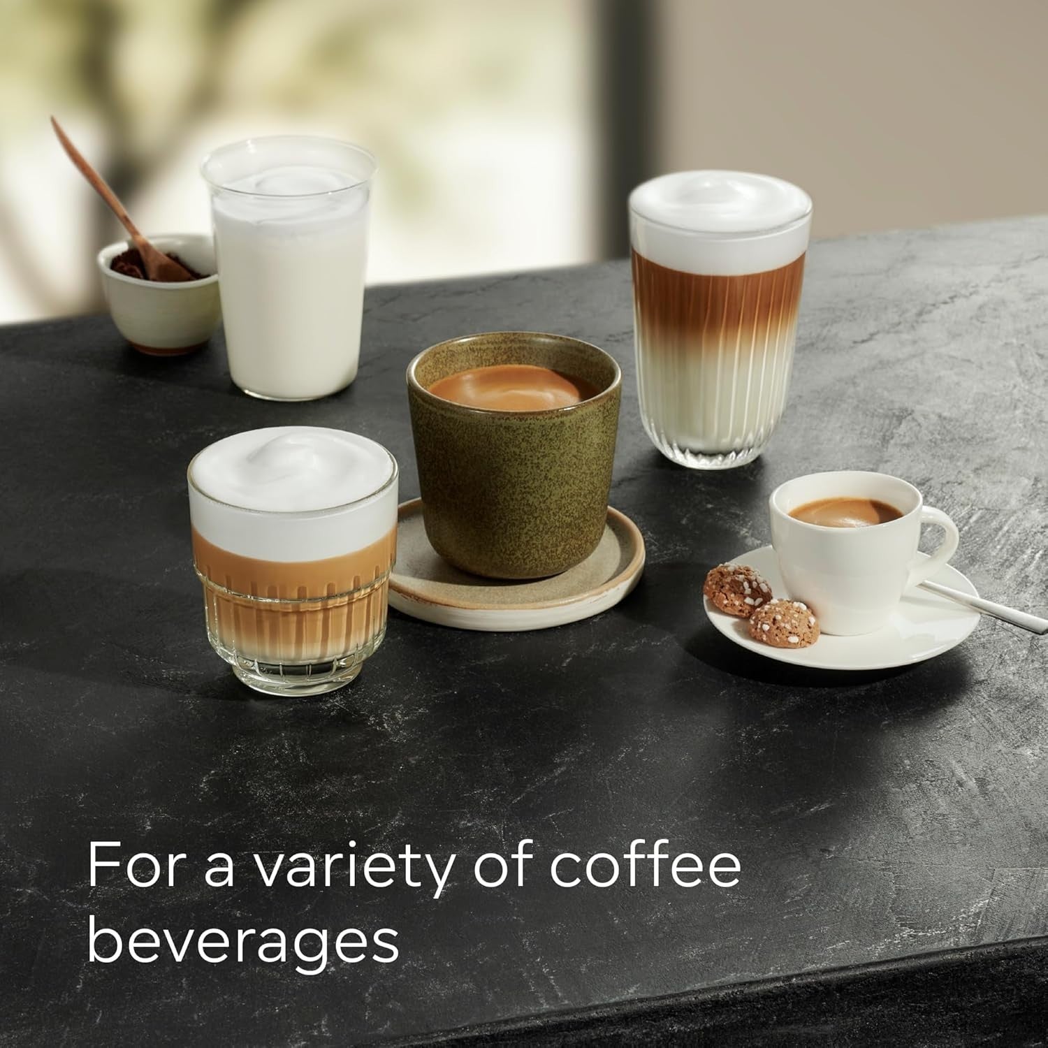 Fully Automatic Bean-to-Cup Coffee Machine with Milk Frother, One-Touch Drinks