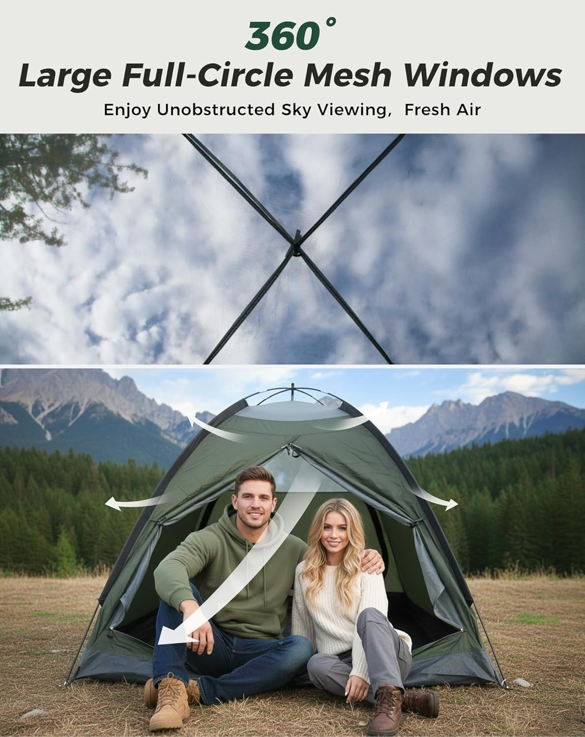 KingCamp 2-Person Ultralight Waterproof Dome Tent – Backpack Friendly