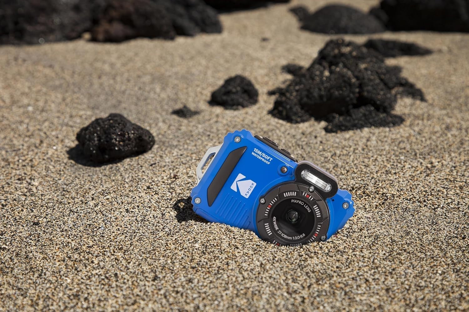 Waterproof Tough Digital Camera 16MP 4X Zoom Full HD Compact Blue